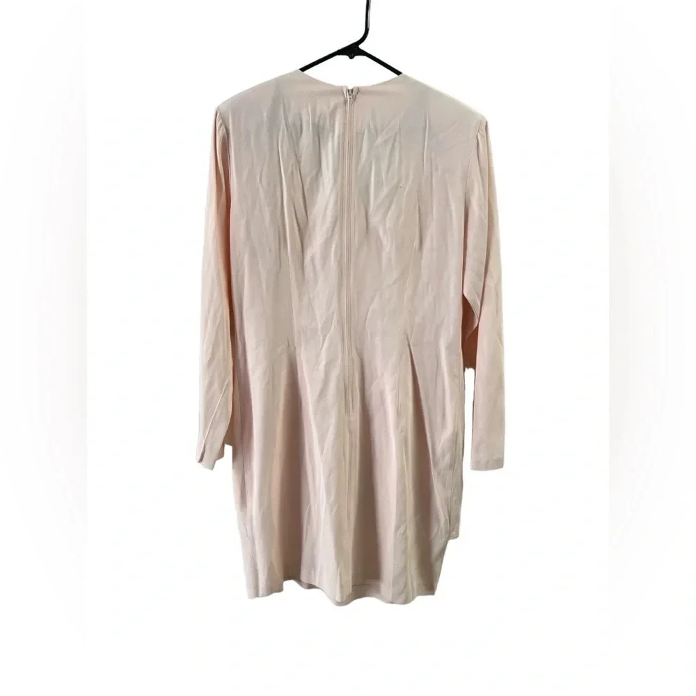 Vintage light pink suit mini dress with lace - Picture 4 of 5